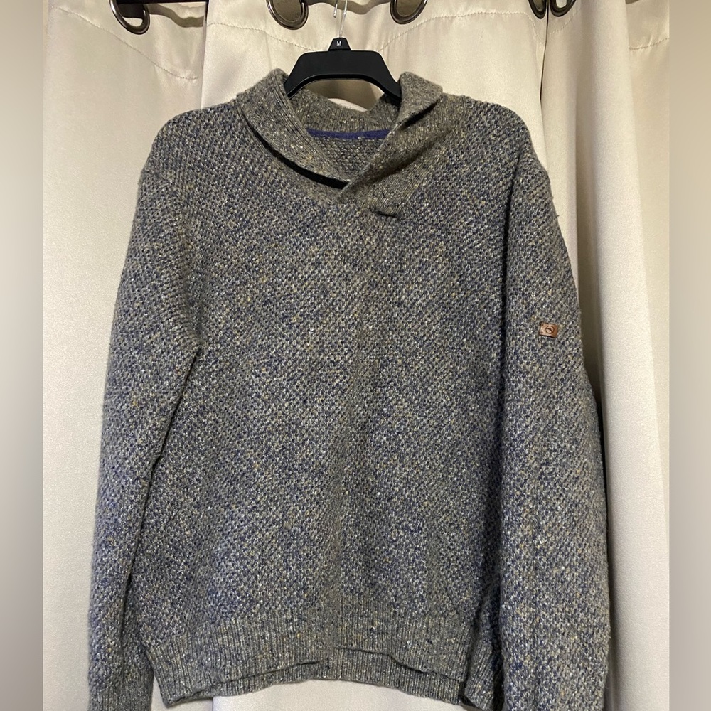 Tommy Bahama Merino Wool Linen Alpaca Shawl Collar Sweater size Medium